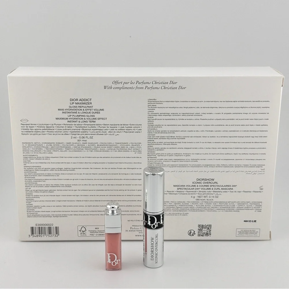 🆕 DIOR Limited Edition Pink Makeup Set w/ Cosmetic Bag, Lip Gloss & Mascara NIB - Picture 8 of 11